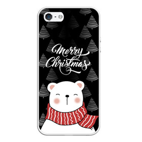 Чехол для iPhone 5/5S матовый с принтом MERRY CHRISTMAS BEARS , Силикон | Область печати: задняя сторона чехла, без боковых панелей | 2021 | 2022 | new year | деда мороза | зима | к нам приходит | как у всех | костюм | медвежонок | мишка | новогодний | новый год | праздник | рекомендации | рождество | снег | снежинки | снежок | узор | хочу