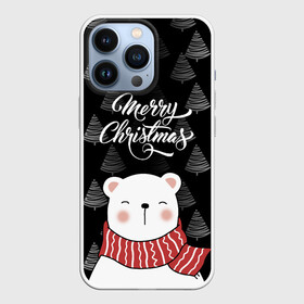 Чехол для iPhone 13 Pro с принтом MERRY CHRISTMAS BEARS ,  |  | Тематика изображения на принте: 2021 | 2022 | new year | деда мороза | зима | к нам приходит | как у всех | костюм | медвежонок | мишка | новогодний | новый год | праздник | рекомендации | рождество | снег | снежинки | снежок | узор | хочу