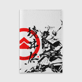 Обложка для паспорта матовая кожа с принтом Ghost of Tsushima Самурай , натуральная матовая кожа | размер 19,3 х 13,7 см; прозрачные пластиковые крепления | Тематика изображения на принте: ghost of tsushima | samurai | игры | призрак цусимы | самурай | япония | японский