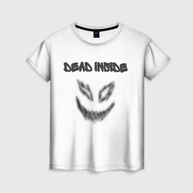 Женская футболка 3D с принтом Zxc Smile , 100% полиэфир ( синтетическое хлопкоподобное полотно) | прямой крой, круглый вырез горловины, длина до линии бедер | dead inside | demon | depression | dota 2 | drain | phonk | smile | tilted | zxc | zxcursed