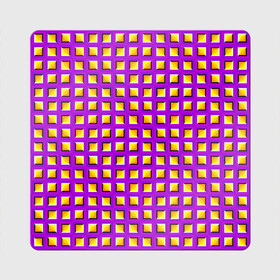 Магнит виниловый Квадрат с принтом Фиолетовый Фон с Желтыми Квадратами (Иллюзия Движения) , полимерный материал с магнитным слоем | размер 9*9 см, закругленные углы | Тематика изображения на принте: абстракция | аум | галлюцинация | зазеркалье | игра ума | иллюзии | индиго | майя | мантра | медитация | мираж | неон | нирвана | обман зрения | ом | оптические иллюзии | просветление | психоделика