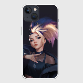 Чехол для iPhone 13 с принтом АКАЛИ BADDEST ,  |  | Тематика изображения на принте: akali | baddest | k da | kda | league of legends | lol | акали | кда | лига легенд | лол