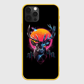 Чехол для iPhone 12 Pro Max с принтом ПОЛИГОНАЛЬНЫЙ ОЛЕНЬ , Силикон |  | abstraction | deer | neon | polygon | polygon deer | абстракция | неон | олень | полигон | полигональная сетка