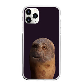 Чехол для iPhone 11 Pro Max матовый с принтом Уставший картофель , Силикон |  | картофель | картошка | рожица | улыбка | усталость