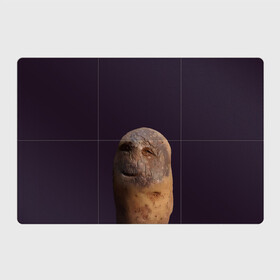 Магнитный плакат 3Х2 с принтом Уставший картофель , Полимерный материал с магнитным слоем | 6 деталей размером 9*9 см | Тематика изображения на принте: картофель | картошка | рожица | улыбка | усталость