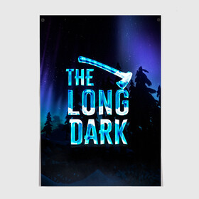 Постер с принтом The Long Dark Logo , 100% бумага
 | бумага, плотность 150 мг. Матовая, но за счет высокого коэффициента гладкости имеет небольшой блеск и дает на свету блики, но в отличии от глянцевой бумаги не покрыта лаком | alaska | long dark | the long dark | аляска | выживание | длинная тьма | долгая тьма | игра long dark