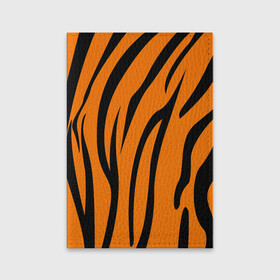 Обложка для паспорта матовая кожа с принтом Текстура тигра/tiger , натуральная матовая кожа | размер 19,3 х 13,7 см; прозрачные пластиковые крепления | tiger | кошка | оранжевый черный | символ 22 года | текстура | тигр