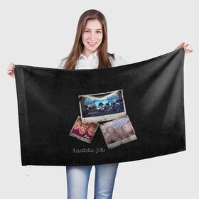 Флаг 3D с принтом Фото Cognito Inc , 100% полиэстер | плотность ткани — 95 г/м2, размер — 67 х 109 см. Принт наносится с одной стороны | кадры | надпись | персонажи | текстура | фото