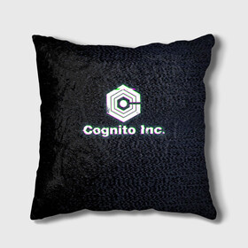 Подушка 3D с принтом Экран Cognito Inc , наволочка – 100% полиэстер, наполнитель – холлофайбер (легкий наполнитель, не вызывает аллергию). | состоит из подушки и наволочки. Наволочка на молнии, легко снимается для стирки | знак | лого | надпись | помехи | экран