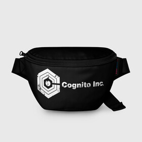 Поясная сумка 3D с принтом Logo Cognito Inc , 100% полиэстер | плотная ткань, ремень с регулируемой длиной, внутри несколько карманов для мелочей, основное отделение и карман с обратной стороны сумки застегиваются на молнию | знак | корпорация | логотип | надпись | название