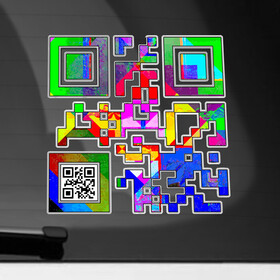 Наклейка на автомобиль с принтом Color QR , ПВХ |  | coronavirus | covid | covid19 | qr code | qr код | sputnik | вакцина | вакцинация | вирус | здоровье | изоляция | иммунитет | карантин | ковид | код | корона | коронавирус | маркировка | маска | матрица | п | пандемия