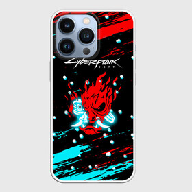 Чехол для iPhone 13 Pro с принтом Cyberpunk 2077 Белый снег. ,  |  | cd project red | cyberpunk 2077 | keanu reeves | samurai | киану ривз | киберпанк 2077 | новогодний | самураи | снег | снежинки