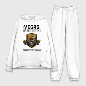 Женский костюм хлопок Oversize с принтом Vegas Golden Knights Вегас Золотые Рыцари ,  |  | golden | hockey | ice | knights | nhl | sport | team | vegsd | вегас | золото | лед | нхл | рыцари | спорт | хоккей | шайбу