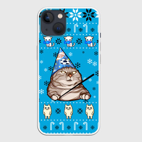 Чехол для iPhone 13 с принтом НОВОГОДНИЙ ВЖУХ КОТ ,  |  | 2021 | 2022 | christmas | merry | merry christmas | new year | snow | sweater | ugly christmas | winter | вжух | зима | кот | котик | котики | коты | котэ | мем | мемы | новогодний | новогодняя | новый год | рождественский | рождественский 