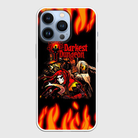 Чехол для iPhone 13 Pro с принтом Darkest Dungeon Heroes ,  |  | Тематика изображения на принте: darkest dungeon | могильная воровка | прокаженный | темнейшее подземелье | темное подземелье | шут