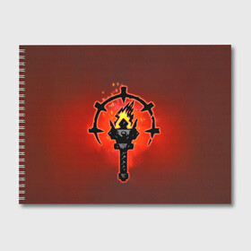 Альбом для рисования с принтом Darkest Dungeon Факел , 100% бумага
 | матовая бумага, плотность 200 мг. | Тематика изображения на принте: darkest dungeon | fire | flame | torch | огонь | пламя | темнейшее подземелье | темное подземелье