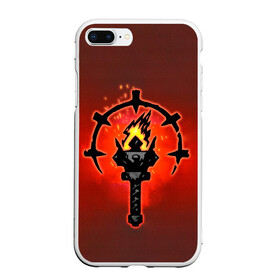 Чехол для iPhone 7Plus/8 Plus матовый с принтом Darkest Dungeon Факел , Силикон | Область печати: задняя сторона чехла, без боковых панелей | darkest dungeon | fire | flame | torch | огонь | пламя | темнейшее подземелье | темное подземелье