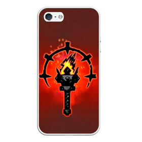 Чехол для iPhone 5/5S матовый с принтом Darkest Dungeon Факел , Силикон | Область печати: задняя сторона чехла, без боковых панелей | darkest dungeon | fire | flame | torch | огонь | пламя | темнейшее подземелье | темное подземелье