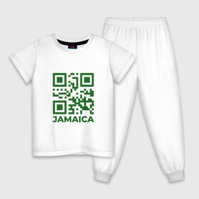 Детская пижама хлопок с принтом QR Jamaica , 100% хлопок |  брюки и футболка прямого кроя, без карманов, на брюках мягкая резинка на поясе и по низу штанин
 | coronavirus | covid | covid19 | qr code | qr код | sputnik | вакцина | вакцинация | вирус | здоровье | изоляция | иммунитет | карантин | ковид | код | корона | коронавирус | маркировка | маска | матрица | п | пандемия