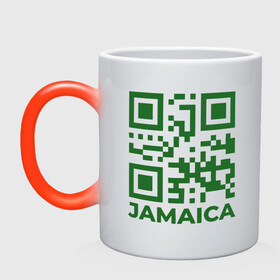 Кружка хамелеон с принтом QR Jamaica , керамика | меняет цвет при нагревании, емкость 330 мл | Тематика изображения на принте: coronavirus | covid | covid19 | qr code | qr код | sputnik | вакцина | вакцинация | вирус | здоровье | изоляция | иммунитет | карантин | ковид | код | корона | коронавирус | маркировка | маска | матрица | п | пандемия