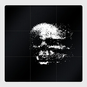 Магнитный плакат 3Х3 с принтом Skulls glitch , Полимерный материал с магнитным слоем | 9 деталей размером 9*9 см | dark | fashion | glitch | hype | skull | глитч | мода | тёмный | хайп | череп