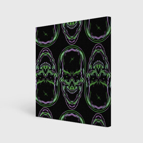 Холст квадратный с принтом Skulls vanguard pattern 2077 , 100% ПВХ |  | fashion | hype | neon | pattern | skull | vanguard | авангард | неон | узор | хайп | череп