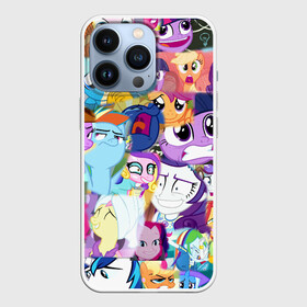 Чехол для iPhone 13 Pro с принтом My Little Pony Персонажи ,  |  | friendship is magic | mlp | my little pony | pinky pie | pony | spike | swag | sweaty ba | дружба | искорка | крошка бель | литл пони | маленькие пони | мой маленький пони | мульфтфильм | пони | поняши | поняшки | сва