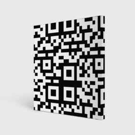 Холст квадратный с принтом qr code куаркод , 100% ПВХ |  | Тематика изображения на принте: covid | qr code | антикороновирус | ковид | куаркод | привика