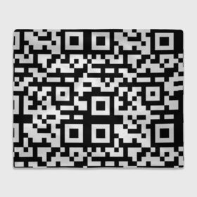 Плед 3D с принтом qr code куаркод , 100% полиэстер | закругленные углы, все края обработаны. Ткань не мнется и не растягивается | covid | qr code | антикороновирус | ковид | куаркод | привика