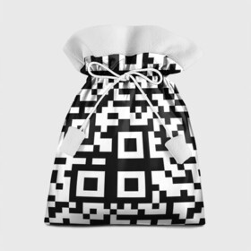 Подарочный 3D мешок с принтом qr code куаркод , 100% полиэстер | Размер: 29*39 см | covid | qr code | антикороновирус | ковид | куаркод | привика