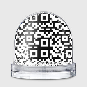 Игрушка Снежный шар с принтом qr code куаркод , Пластик | Изображение внутри шара печатается на глянцевой фотобумаге с двух сторон | covid | qr code | антикороновирус | ковид | куаркод | привика