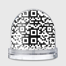 Игрушка Снежный шар с принтом qr code куаркод , Пластик | Изображение внутри шара печатается на глянцевой фотобумаге с двух сторон | Тематика изображения на принте: covid | qr code | антикороновирус | ковид | куаркод | привика