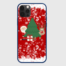 Чехол для iPhone 12 Pro Max с принтом Новогоднее настроение Santa , Силикон |  | 2021 | 2022 | happy new year 2022 | дед мороз | дед мороз и олень | елка | новый год | новый год 2022 | олень | праздник | санта