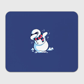 Прямоугольный коврик для мышки с принтом Dab Snowman in a scarf , натуральный каучук | размер 230 х 185 мм; запечатка лицевой стороны | 2022 | 22 | christmas | dab | dub | new | notes | scarf | snow | snowman | snowy | woman | year | баба | год | даб | новый | ноты | очки | рождество | снег | снеговик | снежная | шарф
