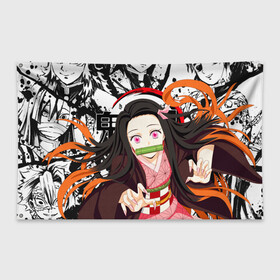 Флаг-баннер с принтом Nezuko Kimetsu no Yaiba , 100% полиэстер | размер 67 х 109 см, плотность ткани — 95 г/м2; по краям флага есть четыре люверса для крепления | anime | demon slayer | kimetsu no yaiba | nezuko | аниме | клинок рассекающий демонов | клинок уничтожающий демонов | манга | нэдзуко