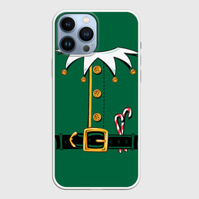 Чехол для iPhone 13 Pro Max с принтом Christmas Elf Outfit ,  |  | Тематика изображения на принте: christmas | claus | clothes | deer | elf | frost | helpers | new | north | outfit | pole | santa | year | год | дед | клаус | мороз | новый | одежда | олени | полюс | помощники | рождественский | рождество | санта | санты | северный | эльф