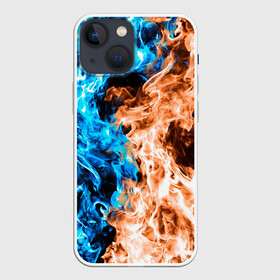 Чехол для iPhone 13 mini с принтом Огненное пламя ,  |  | blue fire | blue flame | fire | fire and ice | fire and water | flame | neon | в огне | горящий | инь ян | инь янь | искры | неон | неоновый огонь | огненный | огонь | огонь и вода | огонь и лед | пламя | пожар | противостояние