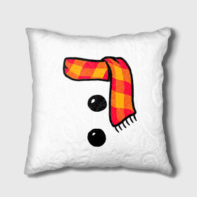 Подушка 3D с принтом Snowman Outfit , наволочка – 100% полиэстер, наполнитель – холлофайбер (легкий наполнитель, не вызывает аллергию). | состоит из подушки и наволочки. Наволочка на молнии, легко снимается для стирки | attributes | buttons | christmas | new | scarf | snow | snowman | snowy | woman | year | атрибутика | баба | год | новый | пуговица | пуговицы | рождество | снег | снеговик | снежная | шарф