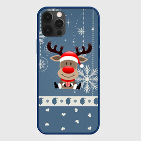 Чехол для iPhone 12 Pro Max с принтом New Years Deer , Силикон |  | 2021 | 2022 | happy new year | happy new year 2022 | новогодний олень | новый год | новый год 2022 | олень с подарком