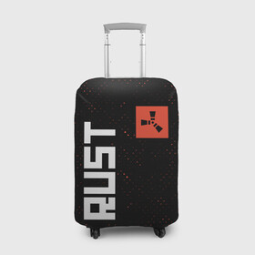 Чехол для чемодана 3D с принтом RUST   Гранж , 86% полиэфир, 14% спандекс | двустороннее нанесение принта, прорези для ручек и колес | facepunch | game | games | logo | rust | shooter | survival | выживание | гранж | игра | раст