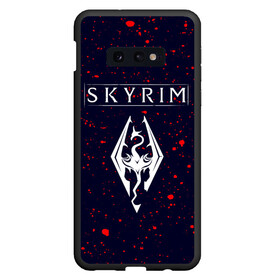 Чехол для Samsung S10E с принтом TESV: SKYRIM   Брызги , Силикон | Область печати: задняя сторона чехла, без боковых панелей | bethesda | elder | game | games | logo | online | paint | rpg | scrolls | skyrim | tes | the | бетесда | брызги | дракон | драконы | игра | игры | краска | лого | онлайн | рпг | символ | символы | скайрим | тес | тэс