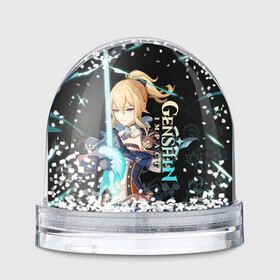 Игрушка Снежный шар с принтом Genshin Impact - Jean , Пластик | Изображение внутри шара печатается на глянцевой фотобумаге с двух сторон | genshin impact | jean | анемо | геншин импакт | джинн | игры | персонажи