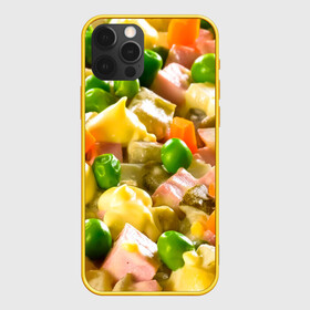 Чехол для iPhone 12 Pro Max с принтом Весь в оливье , Силикон |  | Тематика изображения на принте: salat | новый год | оливье | салат