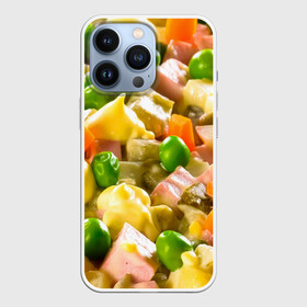 Чехол для iPhone 13 Pro с принтом Весь в оливье ,  |  | salat | новый год | оливье | салат