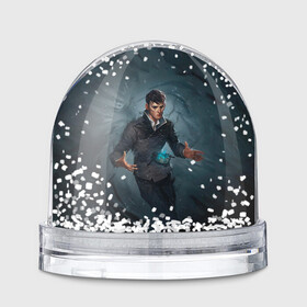 Игрушка Снежный шар с принтом Dishonored art , Пластик | Изображение внутри шара печатается на глянцевой фотобумаге с двух сторон | dishonored | disonord | game | games | дисонорд | игра | игры