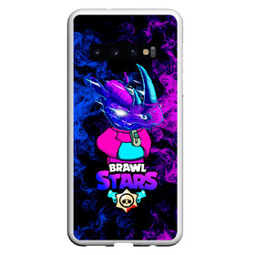 Чехол для Samsung Galaxy S10 с принтом Brawl Stars Леон Носорог 2022 , Силикон | Область печати: задняя сторона чехла, без боковых панелей | бравл старс | игра | леон | неон | носорог | скин