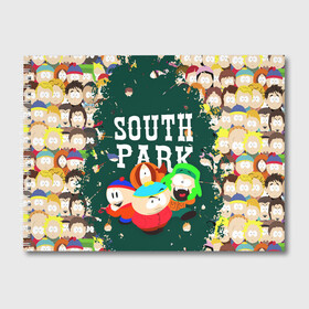 Альбом для рисования с принтом SOUTH PARK   ЮЖНЫЙ ПАРК   АРТ , 100% бумага
 | матовая бумага, плотность 200 мг. | eric cartman | park | pattern | south | south park | арт | зима | кайл | картман | картмен | кени | кеннет | кенни | они убили кени | парк | саус парк | сволочи | стэнли | узор | эрик | южный | южный парк