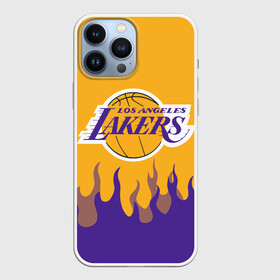 Чехол для iPhone 13 Pro Max с принтом LA LAKERS NBA FIRE   ЛЕЙКЕРС ОГОНЬ ,  |  | Тематика изображения на принте: america | basketball | kobe bryant | la | la lakers | lakers | los angeles lakers | nba | usa | баскетбол | кобе брайант | лос анджелес лейкерс | нба | сша