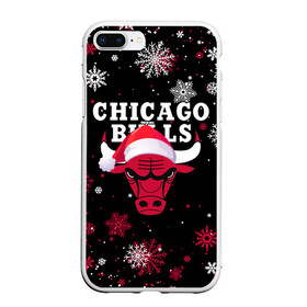 Чехол для iPhone 7Plus/8 Plus матовый с принтом НОВОГОДНИЙ CHICAGO BULLS 2022 СНЕЖИНКИ , Силикон | Область печати: задняя сторона чехла, без боковых панелей | 2022 | 23 | basketball | bulls | chicago bulls | jordan | logo | michael jordan | nba | red | sport | баскетбол | быки | джордан | лого | майкл джордан | новогодний чикаго булс | новый год | спорт | чикаго буллс | чикаго булс новый год