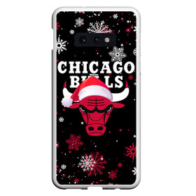 Чехол для Samsung S10E с принтом НОВОГОДНИЙ CHICAGO BULLS 2022 СНЕЖИНКИ , Силикон | Область печати: задняя сторона чехла, без боковых панелей | 2022 | 23 | basketball | bulls | chicago bulls | jordan | logo | michael jordan | nba | red | sport | баскетбол | быки | джордан | лого | майкл джордан | новогодний чикаго булс | новый год | спорт | чикаго буллс | чикаго булс новый год